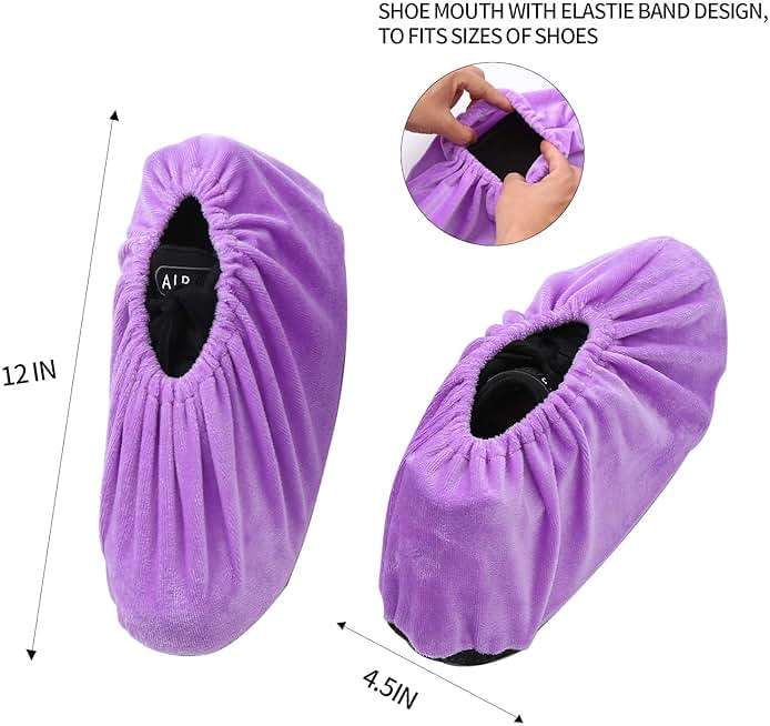 5 Pairs Reusable Non Slip Shoe Covers, Premium Soft Washable Thickened Boot Shoe Covers for Household, Office, Laboratory - Image 4