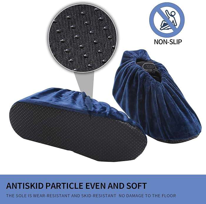 5 Pairs Reusable Non Slip Shoe Covers, Premium Soft Washable Thickened Boot Shoe Covers for Household, Office, Laboratory - Image 5