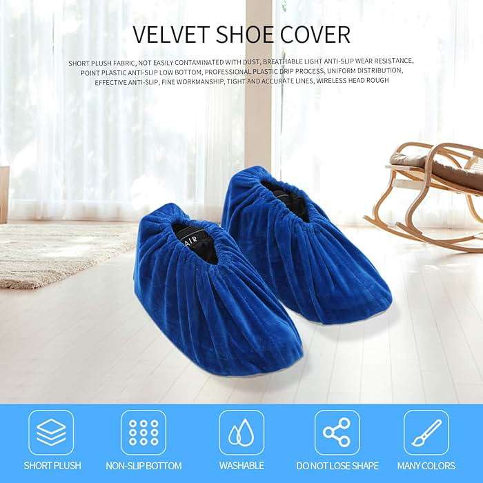 5 Pairs Reusable Non Slip Shoe Covers, Premium Soft Washable Thickened Boot Shoe Covers for Household, Office, Laboratory - Image 6