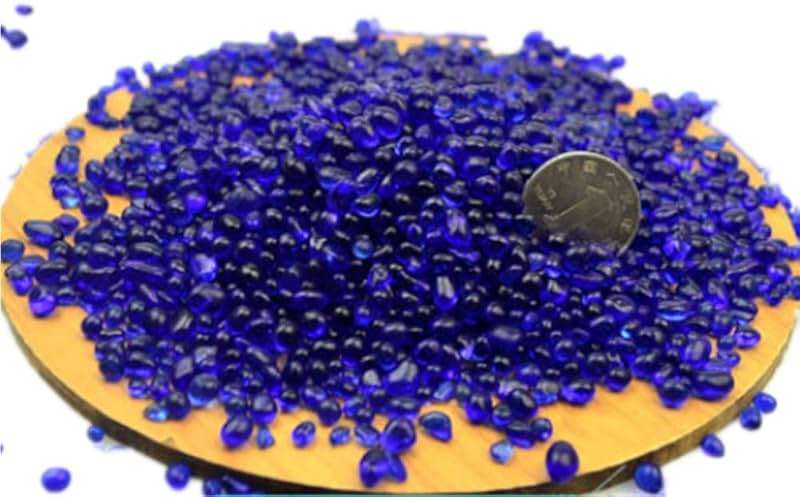 Decorative Stones,Glass Stones,1 Lb About 460 G Irregular Sea Glass Pebbles Artificial Glaze Crystal Stones Rocks for Vase Filler,Table Scatter,Aquarium Decoration,Air Plants Decoration (Navy Blue) - Image 2