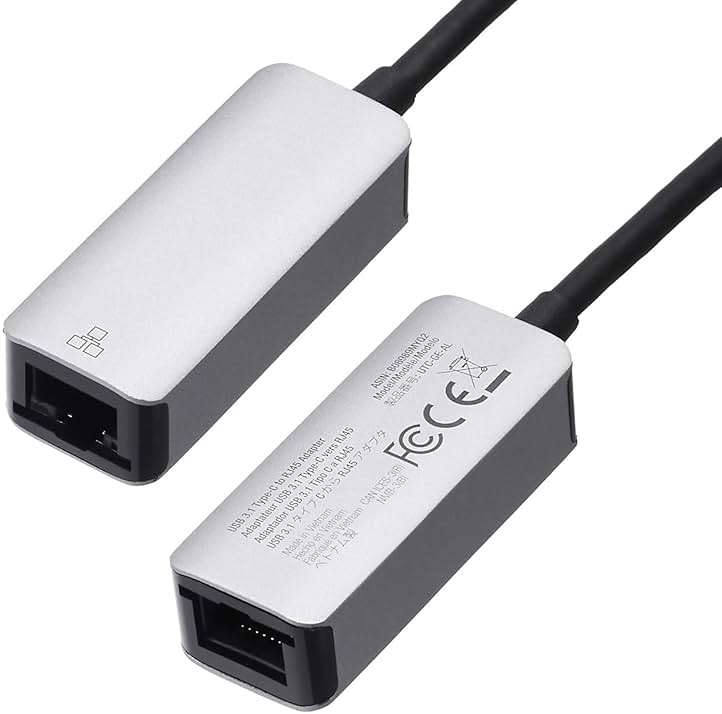 Amazon Basics Aluminum USB-C to RJ45 Gigabit Ethernet Adapter, Portable, Fast Network, Grey, 2.07 x 0.81 x 0.6 inches - Image 4