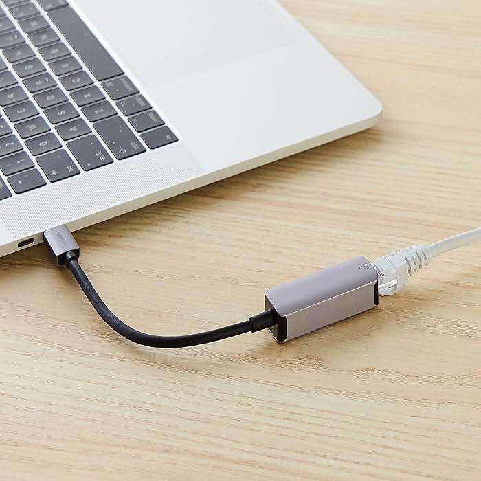 Amazon Basics Aluminum USB-C to RJ45 Gigabit Ethernet Adapter, Portable, Fast Network, Grey, 2.07 x 0.81 x 0.6 inches - Image 7