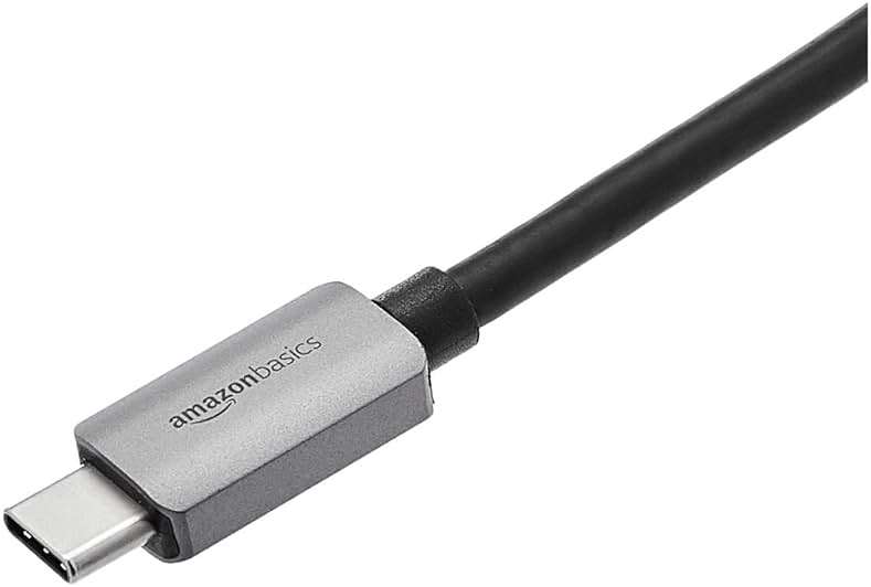Amazon Basics USB-C 3.1 Male to HDMI Female Adapter for Phone and Tablet, 4K@60Hz, Portable, Plug and Play, Gray, 1.69 x 1.45 x 0.43 inches - Image 3