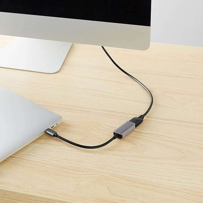 Amazon Basics USB-C 3.1 Male to HDMI Female Adapter for Phone and Tablet, 4K@60Hz, Portable, Plug and Play, Gray, 1.69 x 1.45 x 0.43 inches - Image 7
