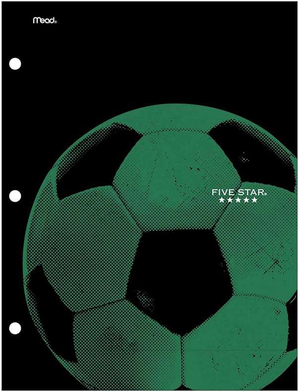 Five Star Folder, 4 Pocket, Water-Resistant Paper Folder, Assorted Sports Designs, Design Selected for You, 1 Count (33176) - Image 8