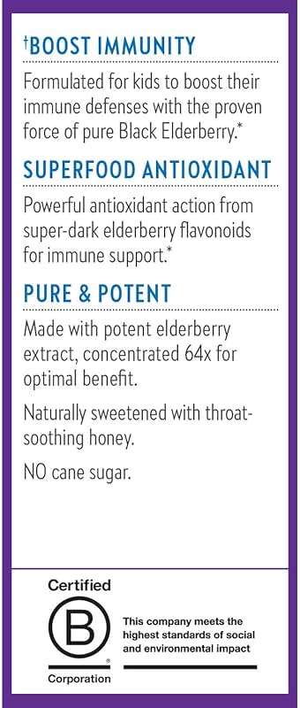 New Chapter Elderberry Kids Syrup, Advanced Immune Defense for Ages 2+, 64x Concentrated Elderberry, Sweetened with Throat-Soothing Grade A Honey, Non-GMO Project Verified, 4 Fl Ounce - Image 8