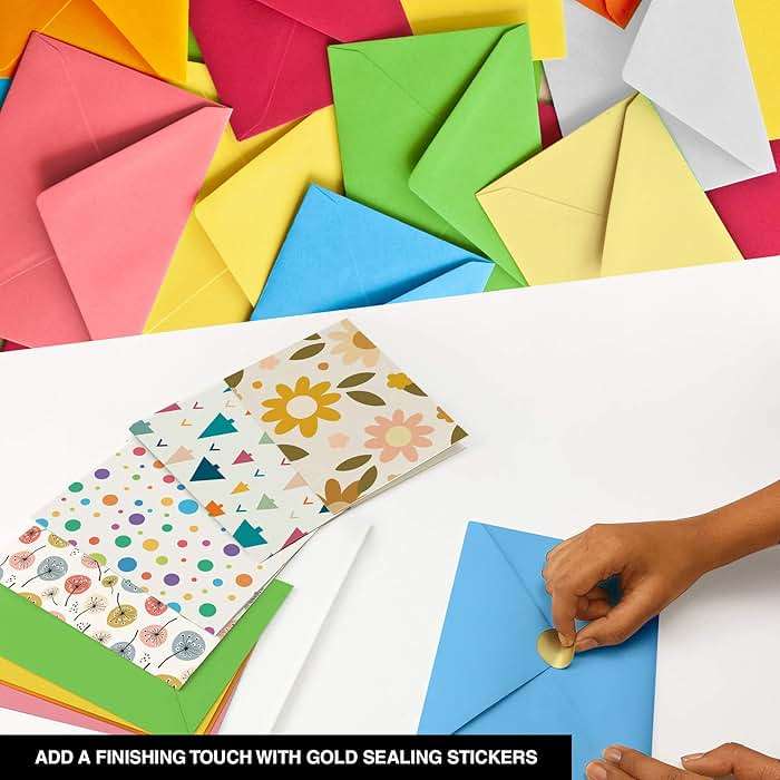Dessie 100 Unique Blank Cards With Envelopes 4x6 - All Occasion Blank Greeting Cards w/Colored Envelopes & Gold Seals. No Repetition. Note Cards with Envelopes Set - Image 7