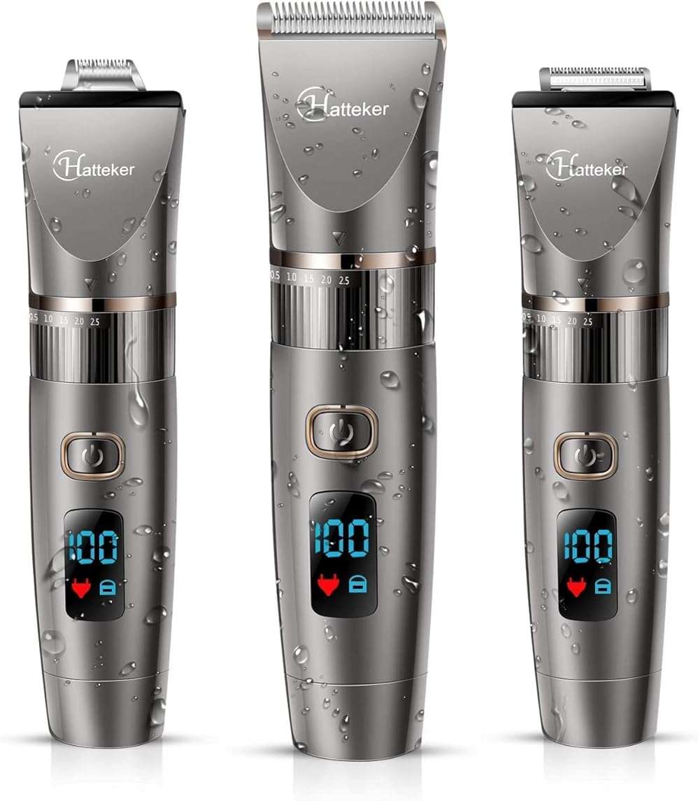 Hatteker Beard Trimmer for Men Professional Hair Clipper Hair Trimmer Shaver Haircut Detail Cutting Kit for Men Cordless Waterproof - Image 2