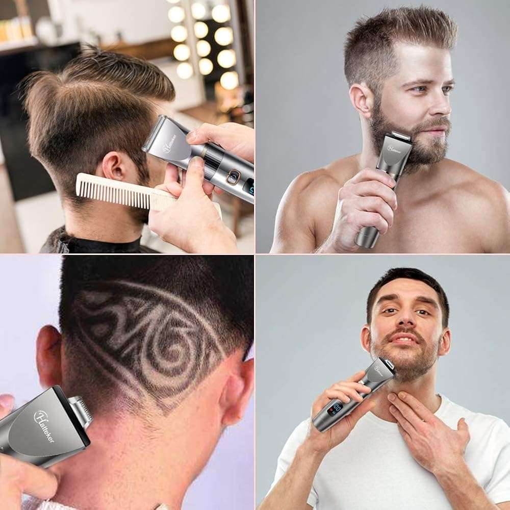 Hatteker Beard Trimmer for Men Professional Hair Clipper Hair Trimmer Shaver Haircut Detail Cutting Kit for Men Cordless Waterproof - Image 7