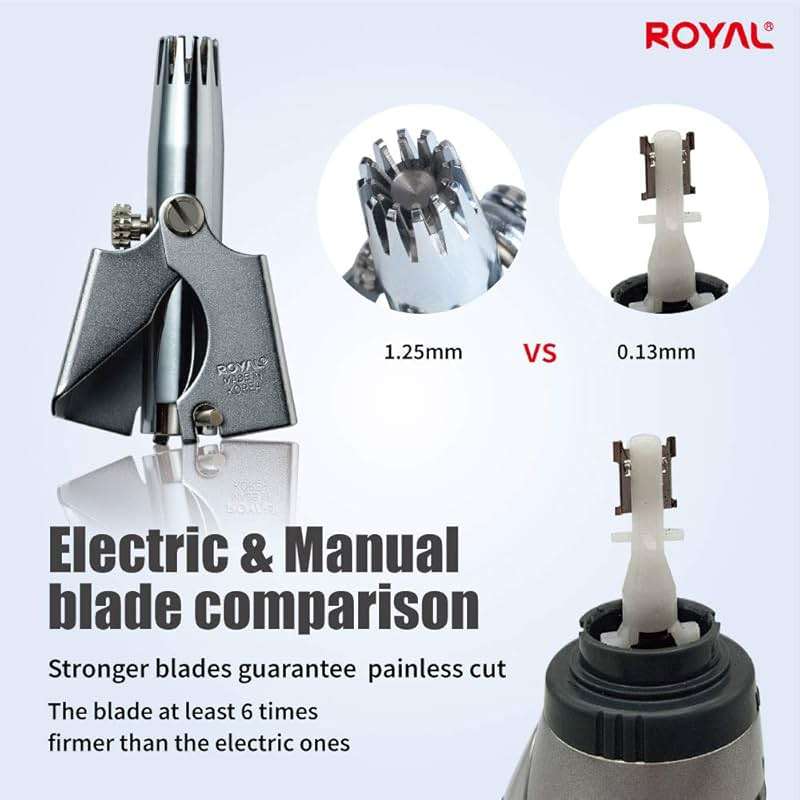 ROYAL [Made in Korea] Nose Hair Trimmer for Men Birdie, Manual, Battery-Free, Water-Resistance, Painless with Twelve Dual-Edged Blades, Patented Mechanism ET-4 - Image 3