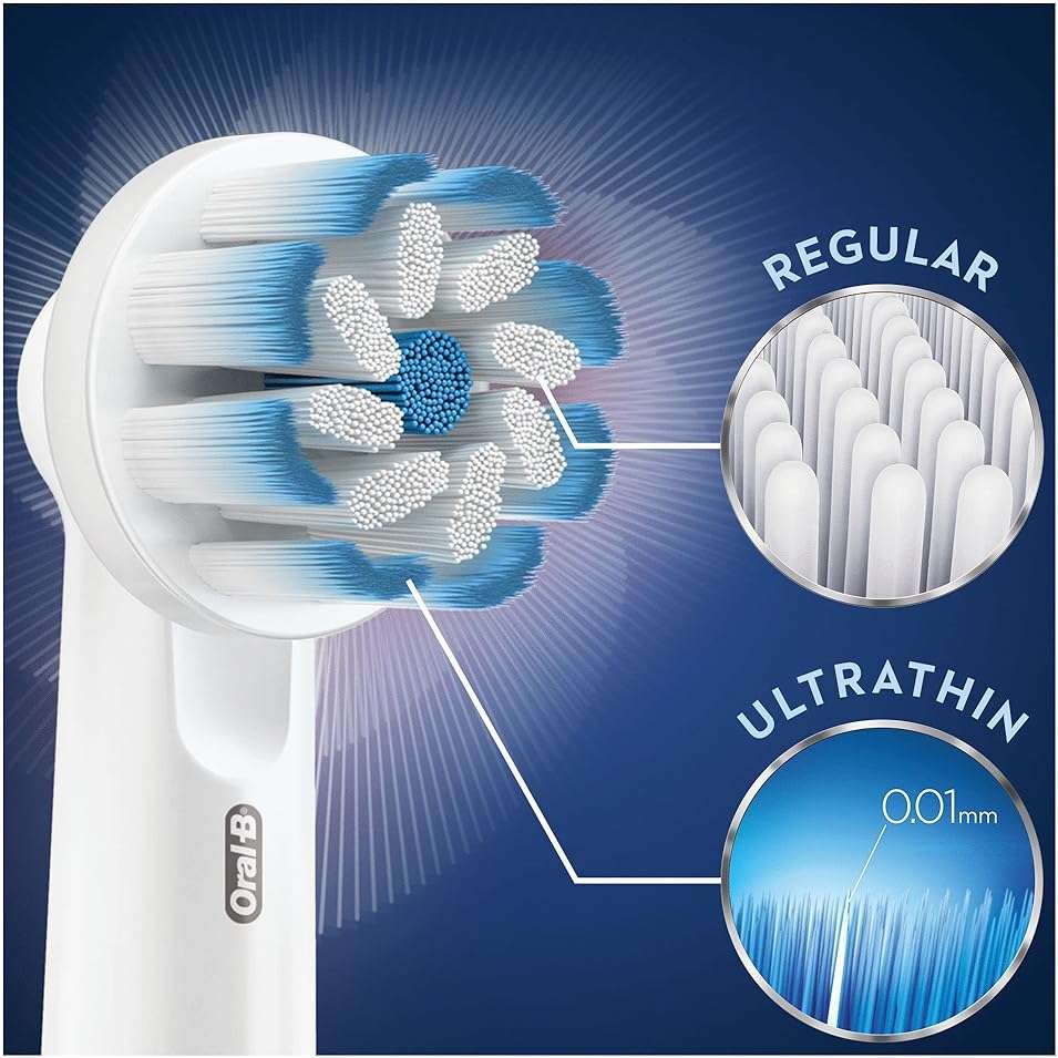 Braun Oral-B 4210201320180 Sensitive Clean Toothbrush Heads for Our Gentle Cleaning, in Letterbox Packaging Pack of 8 - Image 3