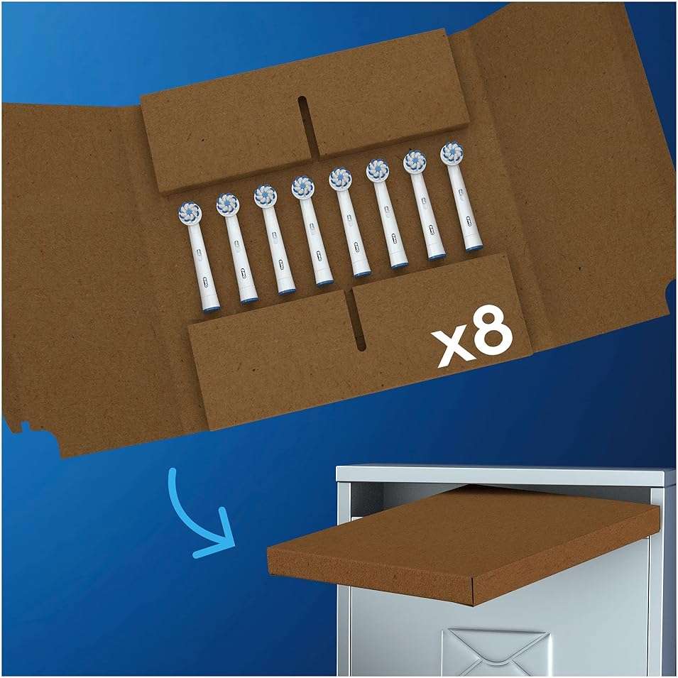 Braun Oral-B 4210201320180 Sensitive Clean Toothbrush Heads for Our Gentle Cleaning, in Letterbox Packaging Pack of 8 - Image 5