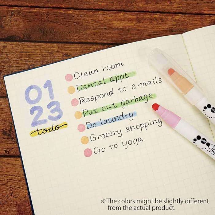 Kuretake CLEAN COLOR DOT Single Mild 6 colors set, Flexible dot tip marker, for Journals, Crafts, Illustration, Lettering, Planners, Made in Japan - Image 5