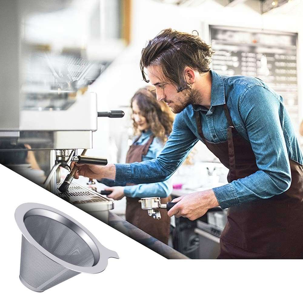 ANNMEXX Upgraded Pour Over Coffee Filter, Coffee Dripper, Paperless Mess Stainless Steel Coffee Filter, Maker One to Two Cup Coffee, Easy to Use and Clean (1-2Cups) - Image 6