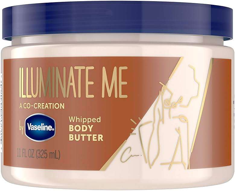 Vaseline Illuminate Me Shea Butter Whipped Body Butter for Melanin Rich Skin Provides 24 Hour Moisturization for Dry Skin 11 oz - Image 1