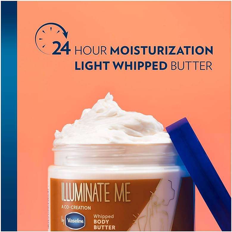 Vaseline Illuminate Me Shea Butter Whipped Body Butter for Melanin Rich Skin Provides 24 Hour Moisturization for Dry Skin 11 oz - Image 5