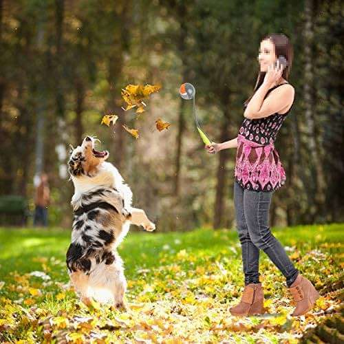 PAWISE Dog Ball Launcher for Medium Dogs, 12.2" Dogs Fetch Toy with 2.5" Tennis Balll, Portable Dog Tennis Ball Thrower for Indoor & Outdoor Play, Lightweight, Durable & Hands-Free Pick-Up - Image 4