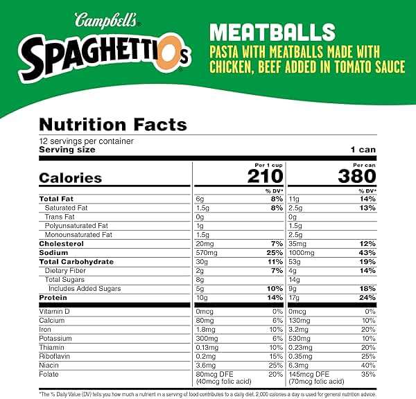 SpaghettiOs Canned Pasta with Meatballs, 15.6 oz Can (12 Pack) - Image 2