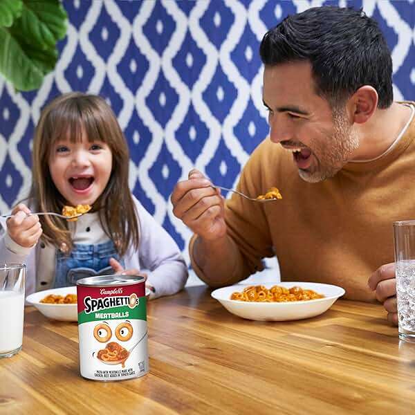 SpaghettiOs Canned Pasta with Meatballs, 15.6 oz Can (12 Pack) - Image 5