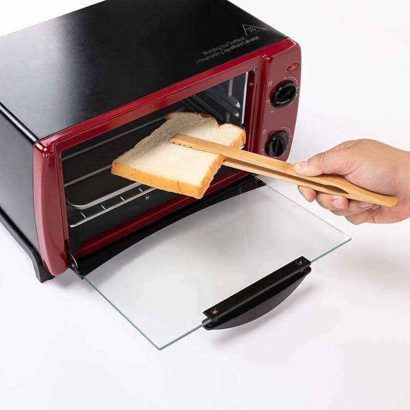 DUJEN 2 Pieces Bamboo Toast Tongs, 10.2 Inches Long Wood Toaster Tongs with Anti-slip Design, Tongs for Cooking with Cooking Oil Coating - Image 5