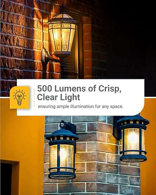 10 Pack Dusk to Dawn LED Outdoor Light Bulb B11, Edison Filament Candelabra Bulbs for Porch Lighting, 500 LM, 5W (40W Equivalent), 5000K Daylight, E12 Base, Photocell Sensor UL - Image 4