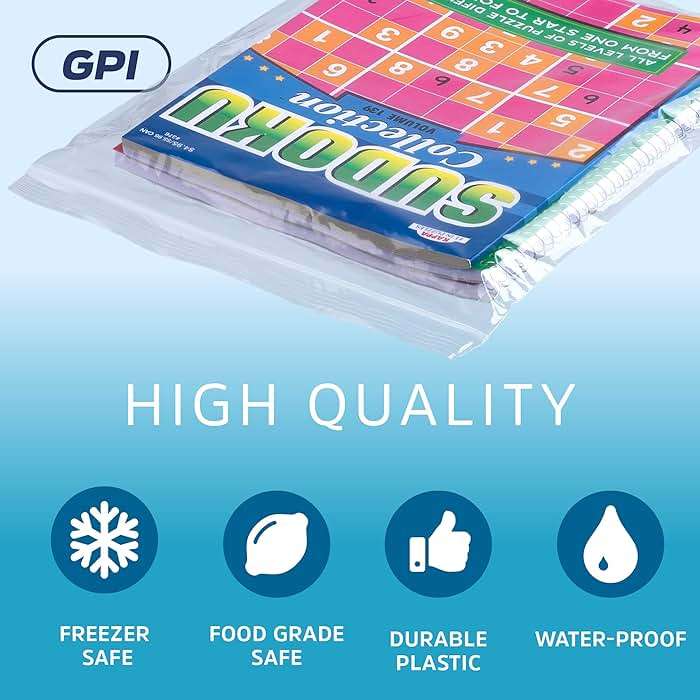 GPI - 10" x 12" 1 Gallon Zip Bags, 500 Count, 2 Mil, Clear Plastic Reclosable Poly Baggies, with Resealable Zip Top Lock. for A4 Letter Size Paper, Apparel, Clothing, Food, Home & Office Supplies. - Image 3