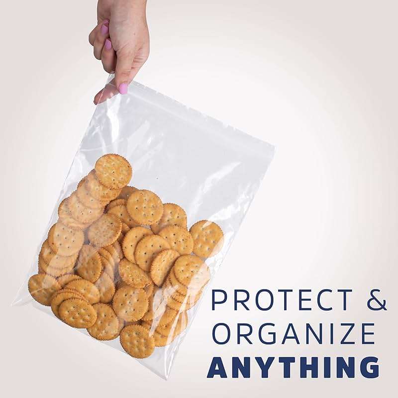 GPI - 10" x 12" 1 Gallon Zip Bags, 500 Count, 2 Mil, Clear Plastic Reclosable Poly Baggies, with Resealable Zip Top Lock. for A4 Letter Size Paper, Apparel, Clothing, Food, Home & Office Supplies. - Image 5