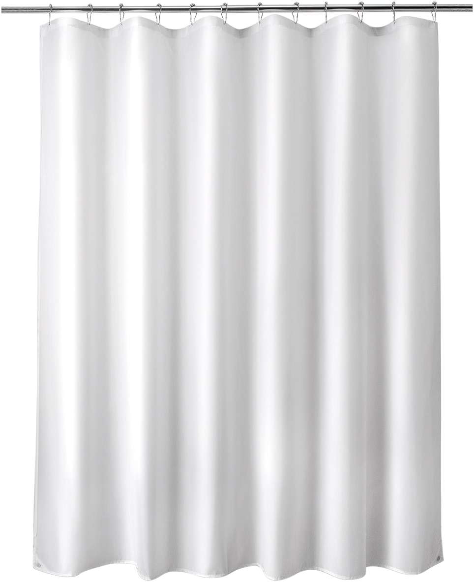 Titanker Waterproof Fabric Shower Curtain Liner Washable, Cloth Shower Liner with Magnets, White Shower Liner Soft Fabric, Lightweight Shower Curtain Liner, 70x72 Inches - Image 1