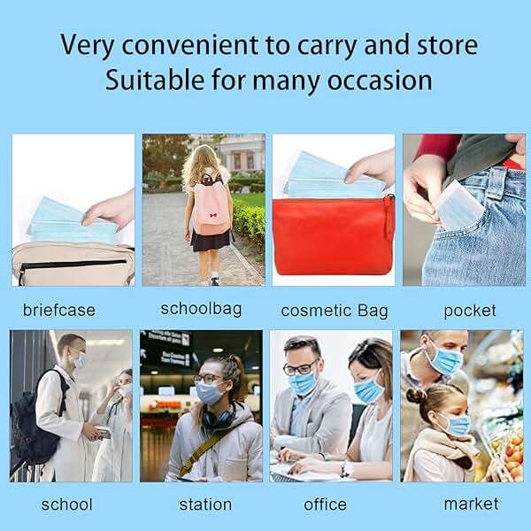 mystcare Disposable Face Mask 50 Pack Individually Packaged Wrapped Protection For Adults 3-layer Filter Safety Face Masks - Image 4