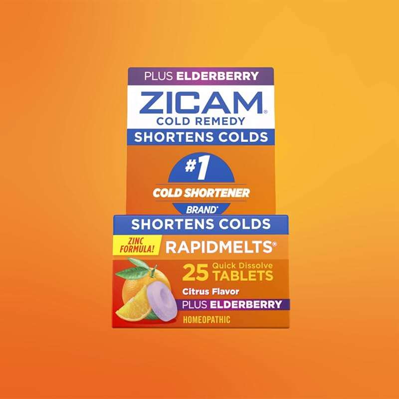 Zicam Cold Remedy Zinc RapidMelts, Elderberry Citrus Flavor, Homeopathic, Cold Shortening Medicine, Shortens Cold Duration, 25 Count - Image 7