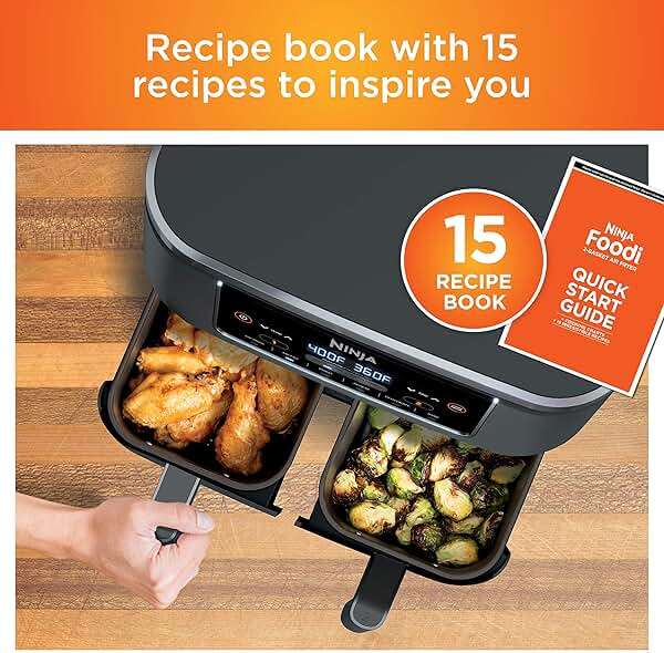 Ninja DZ201 Foodi 8 Quart 6-in-1 DualZone 2-Basket Air Fryer with 2 Independent Frying Baskets, Match Cook & Smart Finish to Roast, Broil, Dehydrate & More for Quick, Easy Meals, Grey - Image 14
