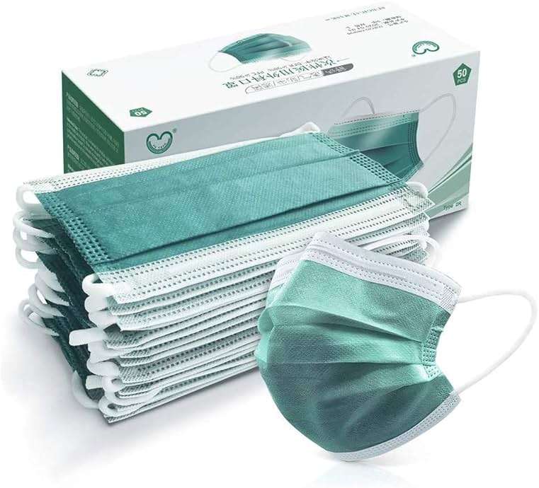 Disposable Face Mask 4-Ply for Adult, Soft Face Masks, Breathable Safety Mask… - Image 1