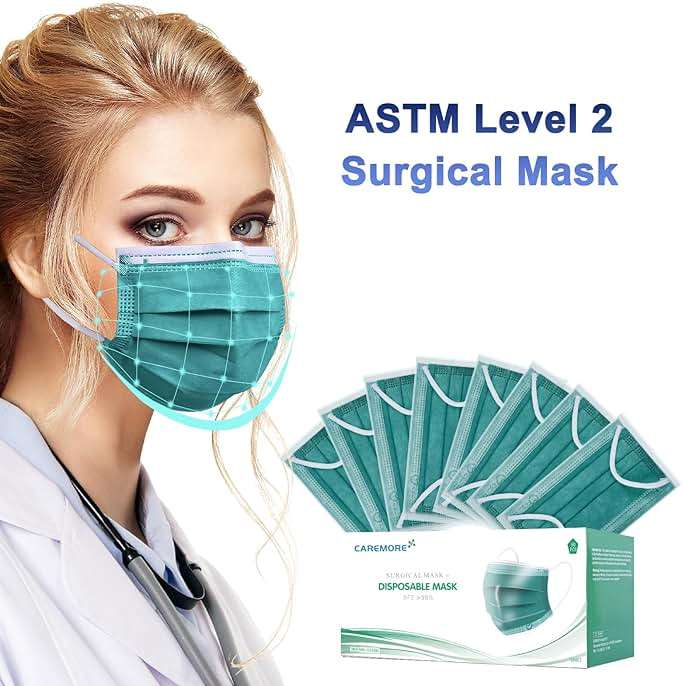 Disposable Face Mask 4-Ply for Adult, Soft Face Masks, Breathable Safety Mask… - Image 2