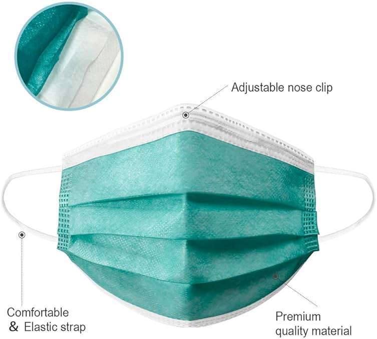 Disposable Face Mask 4-Ply for Adult, Soft Face Masks, Breathable Safety Mask… - Image 7