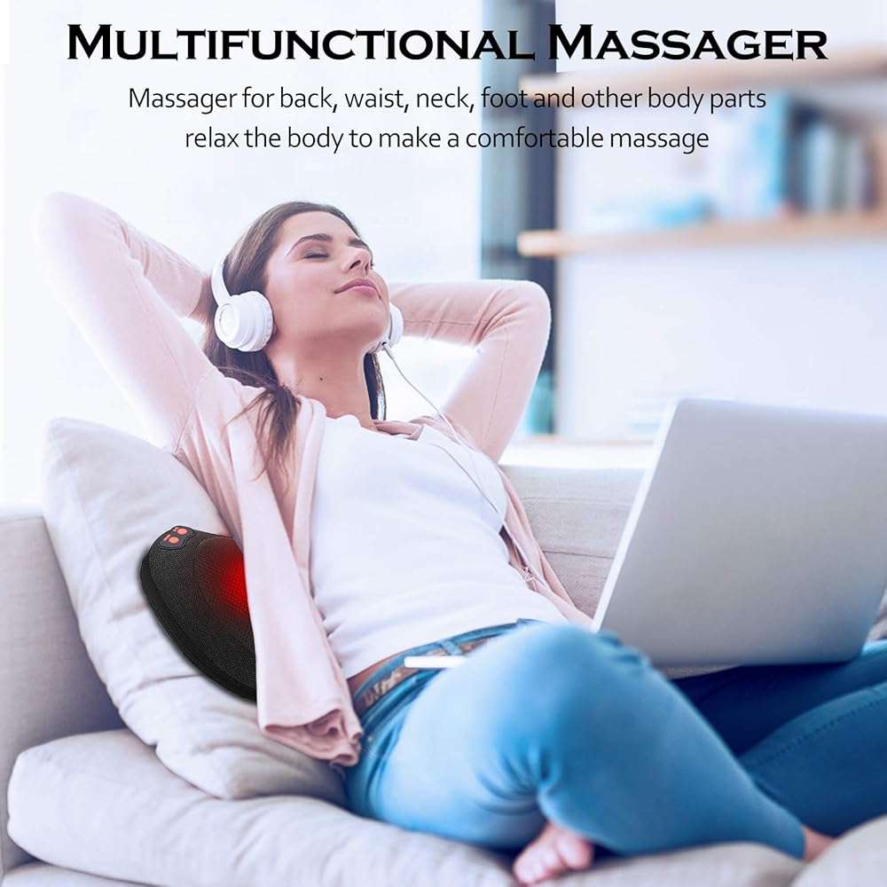 Papillon Fathers Day Dad Gifts for Husband,Back Massager with Heat,Shiatsu Neck Massager Pillow for Back,Neck,Shoulder,Foot&Lower Back Pain Relief,Relaxation Gifts for Women/Mom/Dad(Black) - Image 2