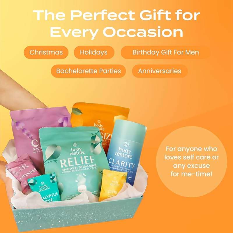 Body Restore Shower Steamers Aromatherapy 15 Pack – Fathers Day Gift for Dad, Birthday Gifts for Women & Men, Spa Stress Relief & Relaxation Self Care Gifts – Premium Citrus Essential Oil Tablets - Image 6