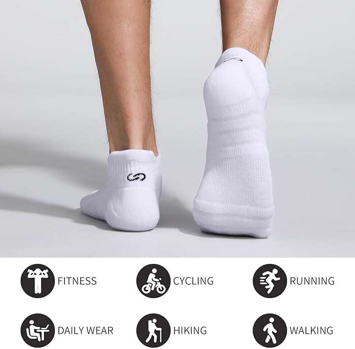 Lapulas Athletic Running Ankle Socks, Low Cut Cushioned Anti-Blister Tab Sports Socks Men Women 6Pairs - Image 7