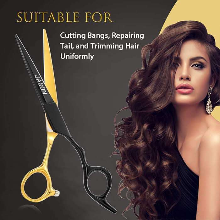 JASON 6'' Hair Thinning Scissors Professional Blending Shears Japanese Stainless Steel Texturizing Scissor Salon Home Shear for Men Women - Image 2
