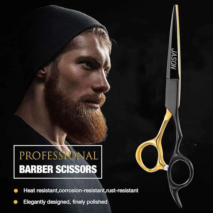JASON 6'' Hair Thinning Scissors Professional Blending Shears Japanese Stainless Steel Texturizing Scissor Salon Home Shear for Men Women - Image 6