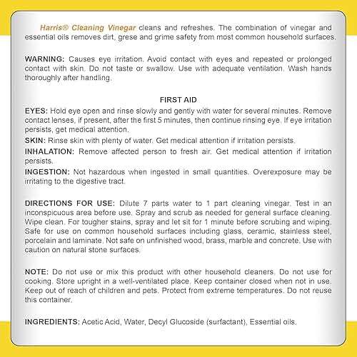 Harris Multi-Purpose White Vinegar Household Surface Cleaner, Orange Scent, 128oz, Easy Pour Funnel Included - Image 5