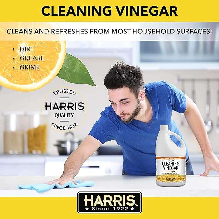 Harris Multi-Purpose White Vinegar Household Surface Cleaner, Orange Scent, 128oz, Easy Pour Funnel Included - Image 6