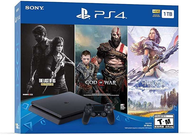 Newest Sony Playstation 4 PS4 1TB HDD Gaming Console Bundle with Three Games: The Last of Us, God of War, Horizon Zero Dawn, Included Wireless Controller (Renewed) - Image 2