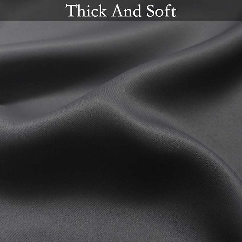 SimpleHome Ombre Room Darkening Curtains for Bedroom, Gradient Black to Grey White Light Blocking Thermal Insulated Grommet Window Curtain/Drapes for Living Room,2 Panels, 52x84 inches Length - Image 7