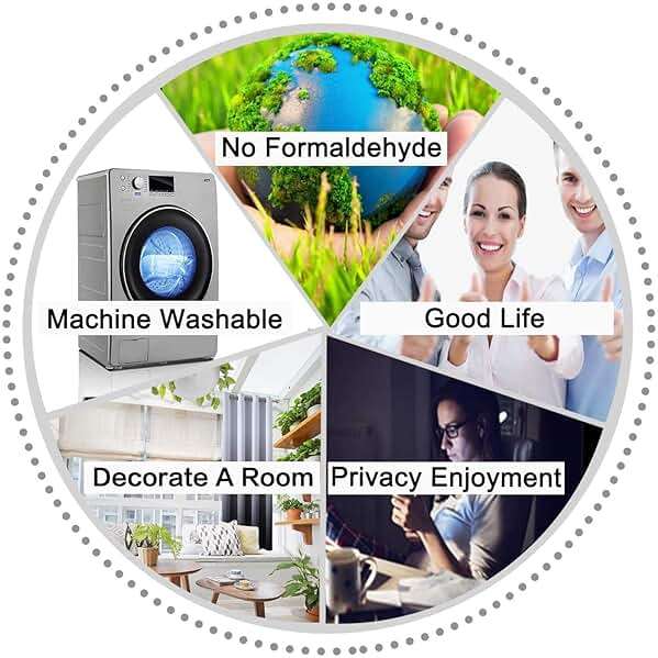 SimpleHome Ombre Room Darkening Curtains for Bedroom, Gradient Black to Grey White Light Blocking Thermal Insulated Grommet Window Curtain/Drapes for Living Room,2 Panels, 52x84 inches Length - Image 8