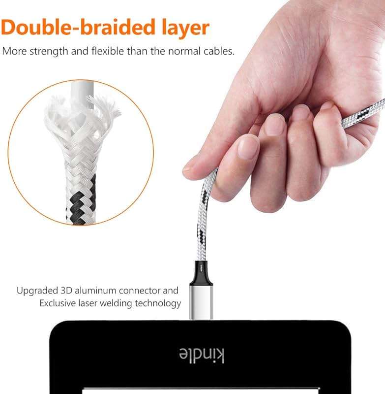 Multi Charging Cable, 5ft 3Pack Multi Charger Cable Nylon Braided Multiple USB Universal 3 in 1 Charging Cord Adapter with Type-C, Micro USB Port Connectors for Cell Phones and More - Image 5