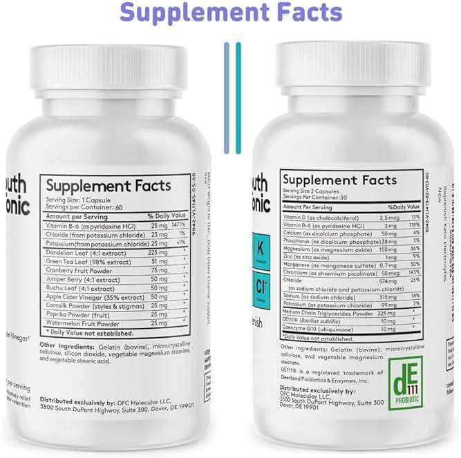 Youth & Tonic Water Pills for Water Retention – Flush & Shed Excess Fluids for Bloat Relief & Puffiness – Swelling Support for Legs & Feet – Diuretic 2 Pack with Electrolytes – 120 Capsules - Image 5