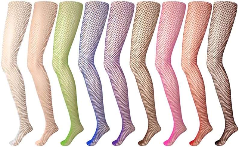 HOVEOX 9 Pairs Fishnet Stockings Fishnet Tights Patterned Fishnets Stockings Lace Patterned Tights Thigh High Pantyhose - Image 2