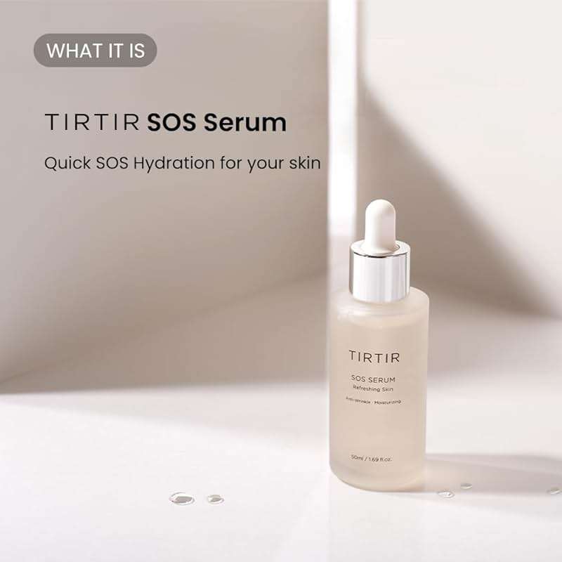TIRTIR SOS Serum - Radiant Glow Boosting Face Serum - Plumping, Anti Aging, Hydrating - Visibly Smooth and Glowy Skin - Fragrance Free for All Skin Types, 1.69 fl.oz. - Image 2