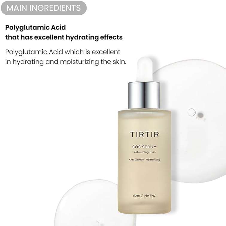 TIRTIR SOS Serum - Radiant Glow Boosting Face Serum - Plumping, Anti Aging, Hydrating - Visibly Smooth and Glowy Skin - Fragrance Free for All Skin Types, 1.69 fl.oz. - Image 3