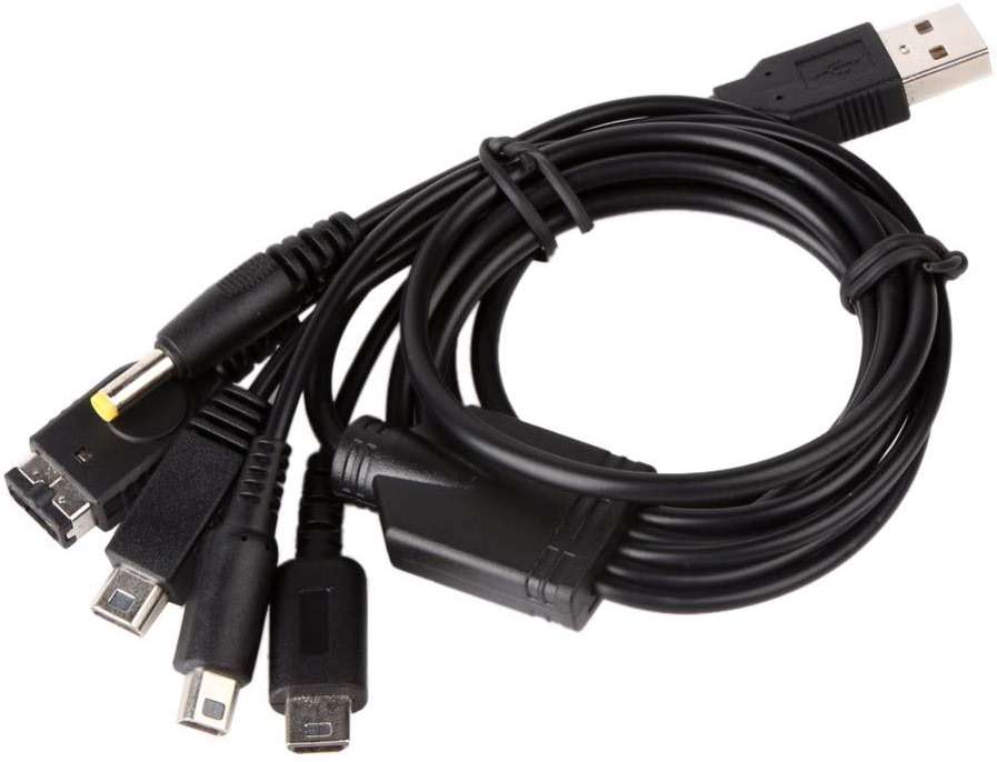 Skywin USB Charger Cable for Nintendo - Multi System Nintendo DSi Charger Cable Compatible with Nintendo NDS Lite, Wii U, 3DS, 2DS, PSP 1000, 2000, 3000, GBA SP - Charge All with One Cord (5 in 1) - Image 3